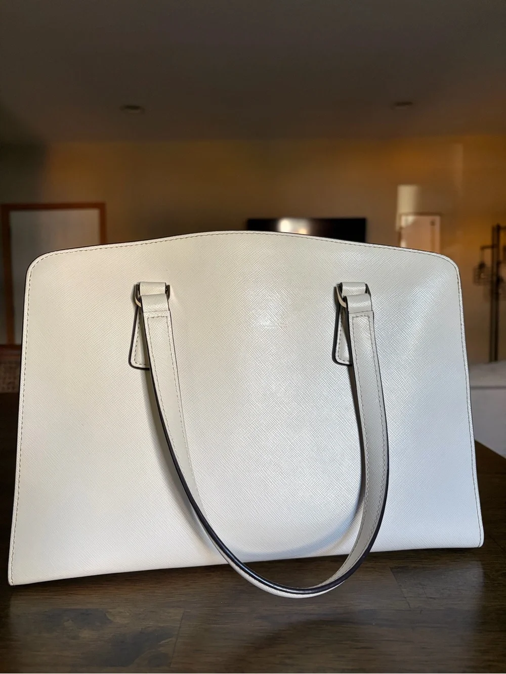 Ivory White Kate Spade Perry Purse W/ Detachable Strap - MSRP $399